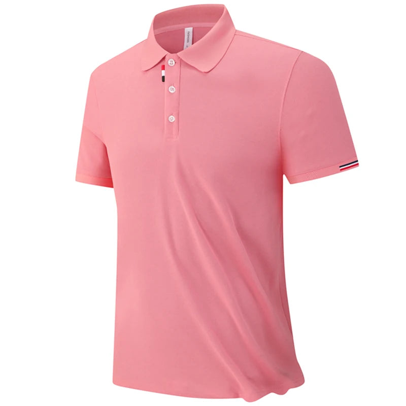 Men'S High Quality Summer New Lapel Men'S Short Sleeve Polo Shirt Cotton Solid Color Business Casual Men'S Polo Shirt M-6XL 8863