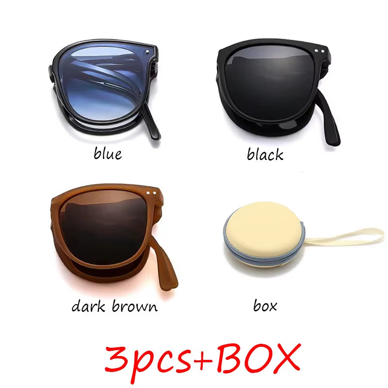 Folding Sunglasses, Portable, Ultra Light Sun Protection, UV Protection, Sunglasses for Both Men and Women