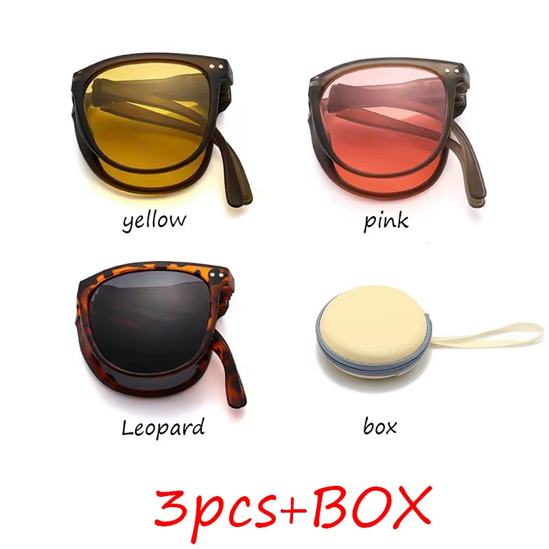 Folding Sunglasses, Portable, Ultra Light Sun Protection, UV Protection, Sunglasses for Both Men and Women