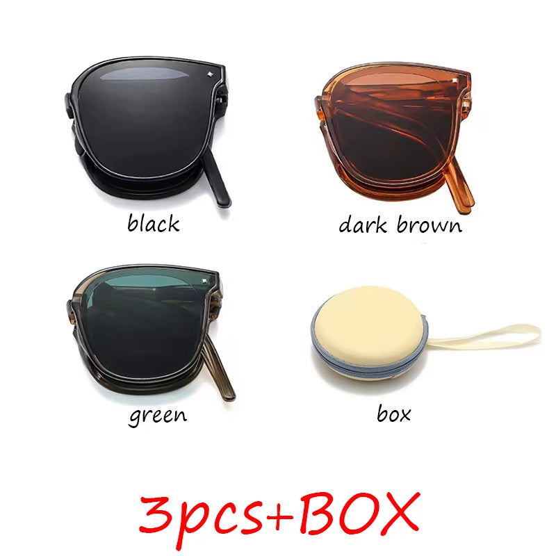 Folding Sunglasses, Portable, Ultra Light Sun Protection, UV Protection, Sunglasses for Both Men and Women