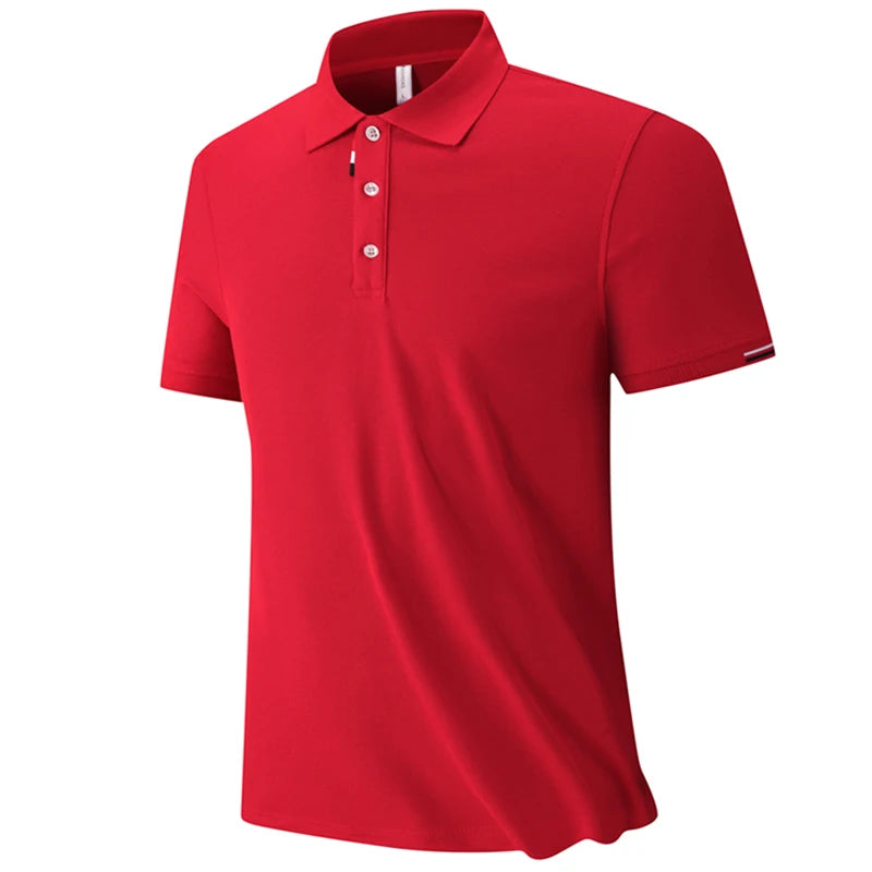Men'S High Quality Summer New Lapel Men'S Short Sleeve Polo Shirt Cotton Solid Color Business Casual Men'S Polo Shirt M-6XL 8863