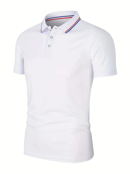 2025 Hot Sale Men'S Summer Casual Breathable Comfortable Polo Shirt Men'S Solid Color High Quality Short Sleeve T-Shirt