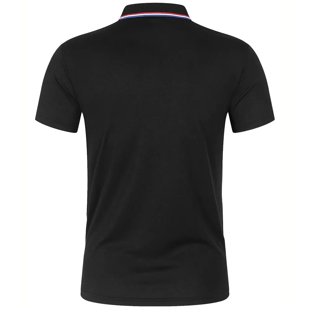 2025 Hot Sale Men'S Summer Casual Breathable Comfortable Polo Shirt Men'S Solid Color High Quality Short Sleeve T-Shirt
